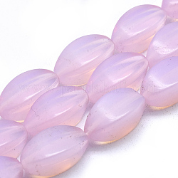 Chapelets de perles d'opalite, ovale, 24.5x11.5x11.5mm, Trou: 1.2mm, Environ 16 pcs/chapelet, 15.75 pouce (40 cm)