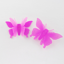 Solid Color Acrylic Cabochons, Butterfly, Violet, 36x50x12mm