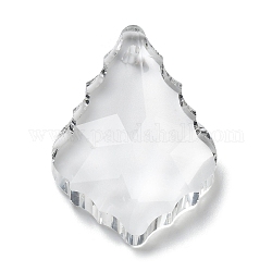 Pendentifs en verre transparent, facette, charmes de larme, pour lustre pendentifs suspendus en cristal, clair, 37x25x9mm, Trou: 1.8mm