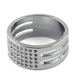 Zinc Alloy Sewing Thimble Rings with Chinese Characters for Blessing, for Protecting Fingers and Increasing Strength, Assistant Tool, Platinum, 9x17mm
