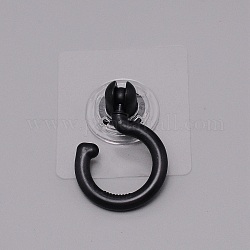 Пластиковые поворотные крючки вешалки, с липкими наклейками, чёрные, 105x75x27 мм
