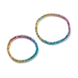 Pulseras y tobilleras elásticas con cuentas de hematita sintética, conjuntos de joyas de piedras preciosas para mujeres, colorido, diámetro interior: 2.72 pulgada (6.9 cm), 2.22 pulgada (5.65 cm)