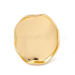 Castone ovale in ottone con anello aperto per dito in smalto,  cadmio& piombo libero, oro, misura degli stati uniti 6 3/4 (17mm), 3~6.5mm, Vassoio: 23x26.5 diametro interno mm