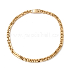 Chapado en iones (ip) 304 collar de cadenas de bordillo de acero inoxidable para mujer, dorado, 24.09 pulgada (61.2 cm)