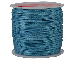 Cuerda de rosca de nylon, para la fabricación de la joya, azul dodger, 0.8mm, alrededor de 109.36 yarda (100 m) / rollo