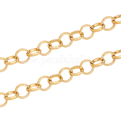 Unicraftale 304 Edelstahl Rolo Ketten Halsketten, mit Karabiner verschlüsse, ungeschweißte, golden, 23.6 Zoll (59.9 cm), 1pc / box