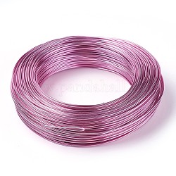 Filo di alluminio tondo, filo flessibile del mestiere, per la realizzazione di gioielli artigianali con perline, rosa caldo, 20 gauge, 0.8mm, 300 m/500 g (984.2 piedi/500 g)