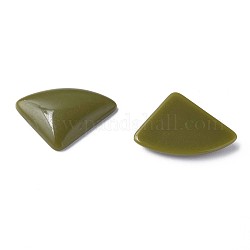 Непрозрачные акриловый кабошоны, треугольные, темно-оливковый зеленый, 19.5x28x5 мм, Около 354 шт / 500 г
