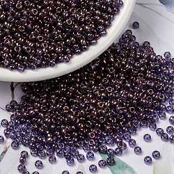 Miyuki runde Rocailles Perlen, japanische Saatperlen, (rr1884) violetter Goldglanz, 8/0, 3 mm, Bohrung: 1 mm, über 422~455pcs / Flasche, 10 g / Flasche