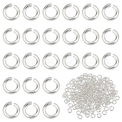 Pandahall Elite 200 pièces plaqué rhodium 925 anneaux de saut en argent sterling, anneaux de jonction ouverts, anneau rond, platine, 24 jauge, 2.5x0.5mm, diamètre intérieur: 1.5 mm