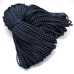 7 nucleo interno corde in poliestere e spandex, per la fabbricazione di braccialetti di corda, nero, 4mm, circa 109.36 iarde (100 m)/fascio, 420~500g / bundle