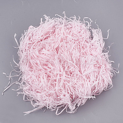 Il tessuto decorativo in rafia ritrae il materiale di imballaggio in carta, per stucco regalo, perla rosa, 2~4mm