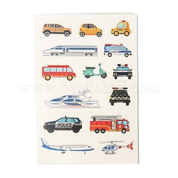 Autocollants d'image en papier, pour les enfants, Décorations d'autocollants de fenêtre, voiture, colorées, 12x8x0.01 cm