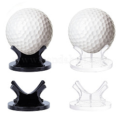 Fingerinspire 2 комплект 2 цвета акриловая стойка для спортивных мячей, с нескользящими накладками, для бейсбола мяч для гольфа софтбол теннис, разноцветные, 6.5x11.4x3.6 см, 1 комплект / цвет