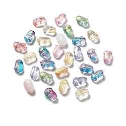 Manuell Murano Glas Perlen, Tulpe, Mischfarbe, 11.5x7.5x4.5 mm, Bohrung: 1 mm