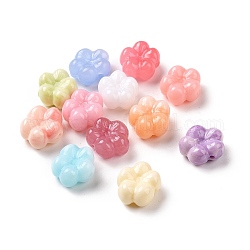 Synthetic Coral Beads, Dyed, Flower, Mixed Color, 13.5x13x7.5mm, Hole: 1.5mm