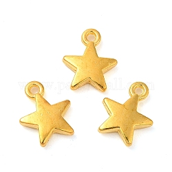 Pendente in lega, stella, oro, 12x10x2.5mm, Foro: 1.2 mm, circa 1428pcs/1000g