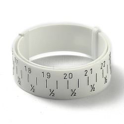 Misuratore di polso in plastica, misuratore del gauge del braccialetto del braccialetto, strumento di misurazione delle dimensioni del polso dei gioielli, bianco, 27.2x1.6cm