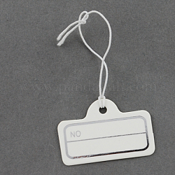 Papierpreis-Karten, kann auf die Produkte gebunden werden, Rechteck, weiß, 31x21x0.5 mm