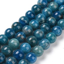 Natürliche Apatit Perlen Stränge, Runde, 8~9 mm, Bohrung: 1 mm, ca. 45~48 Stk. / Strang, 15.7 Zoll
