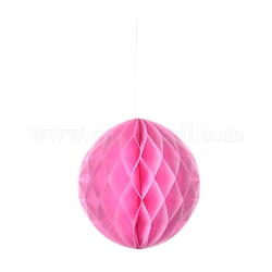Бумажный сотовый шар, бумажный фонарь, с хлопчатобумажной нитью, для свадебной и праздничной вечеринки, фиолетовые, 355 мм