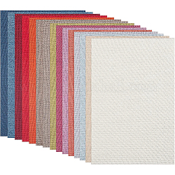Tessuto di lino cotone benecreat, copridivano, accessori d'abbigliamento , colore misto, 29~30x19~20x0.07cm, 15 colori, 1pc / color, 15 pc / set