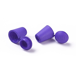 Abnehmbare Klingelkabelenden aus Kunststoff, mit verschließbarer Deckelkappe, für Rucksack Kordelzug Zubehör, lila, 18x12 mm, Bohrung: 4.5 mm