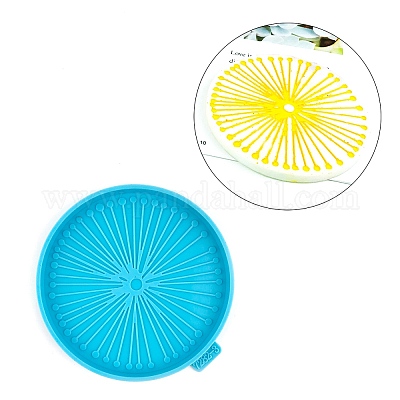 Wholesale Flat Round with Dandelion Pattern Cup Mat Silicone Molds 