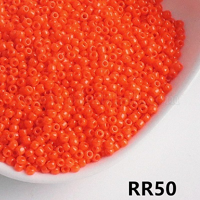 Undurchsichtige 6/0 Glas-Saatperlen&nbsp;SEED-I013-4mm-RR50-1