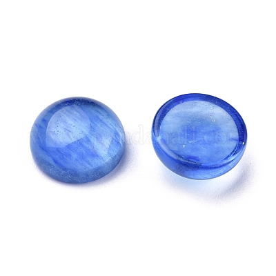 Cabochon di vetro pietra anguria&nbsp;G-P393-R58-10MM-1