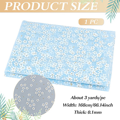 Polyestergewebe mit Blumenmuster&nbsp;DIY-WH0591-147C-1