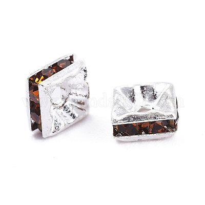 Messing Strass Zwischen perlen&nbsp;RSB072-06S-1