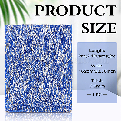 Tela de lentejuelas de poliéster&nbsp;DIY-WH0683-51B-1