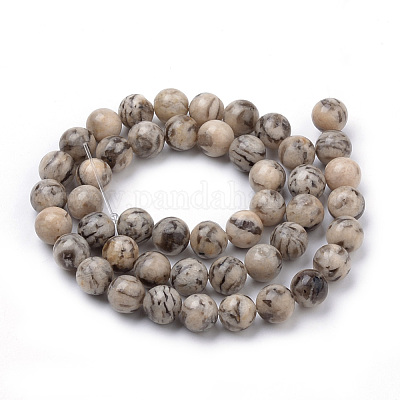 Chapelets de perles de feldspath naturel&nbsp;G-S259-26-8mm-1