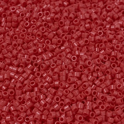 Opaque Red size 15 glass beads, DBS0723