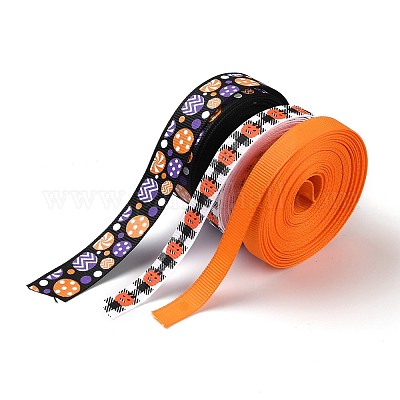 Wholesale 10 Rolls Halloween Grosgrain Ribbons 