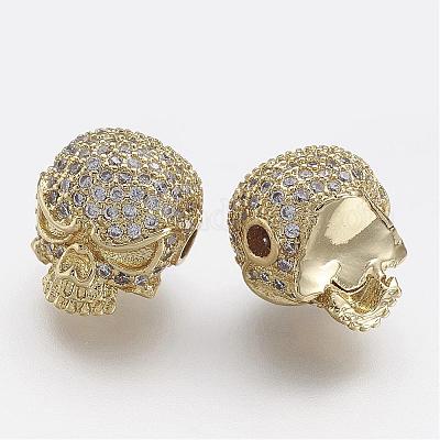 Perline zirconi micro pave  in ottone&nbsp;ZIRC-F041-18-1