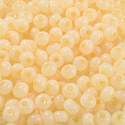 Imitationsjade 3/0 Glasperlen&nbsp;SEED-Z001-A-A13-1