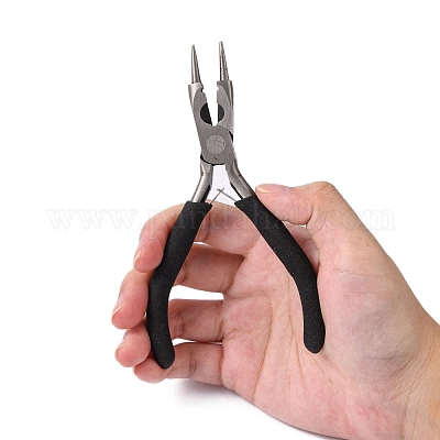 Flat Nose Pliers for Jewelry Making, Mini Wire Cutters for Bending  Straightening Ring Opening, 5 Inch, Black