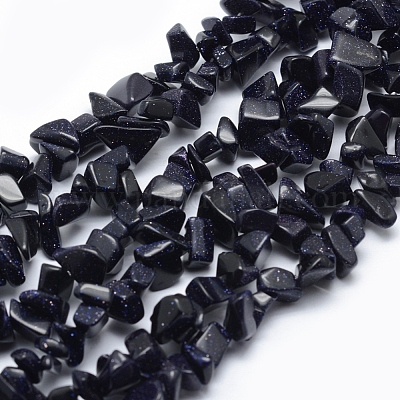 Synthetische blauen goldstone Perlen Stränge&nbsp;G-P332-10-1