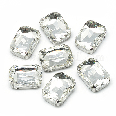 Crystal EMERALD/OCTAGON SHAPED Sew On Rhinestones