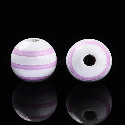 Perles de bois imprimées sur le thème de Pâques&nbsp;WOOD-T032-22K-1