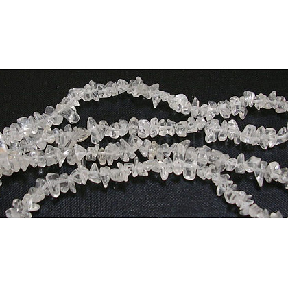 Natural Quartz Crystal Chips Beads Strands X-F019-1