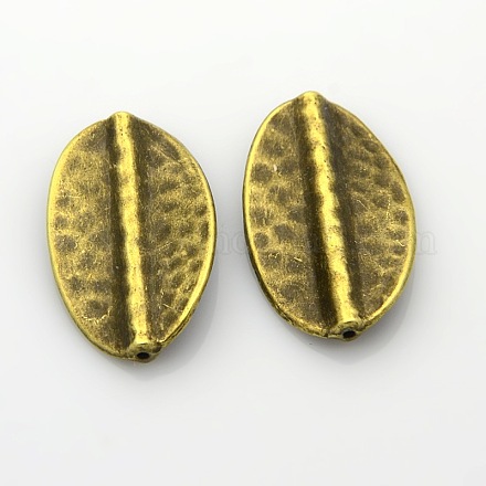 Perles de feuilles en alliage de style tibétain PALLOY-J415-25AB-NF-1