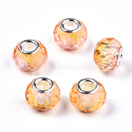 Backen von bemalten Glas europäischen Perlen DGLA-N033-05A-A02-1