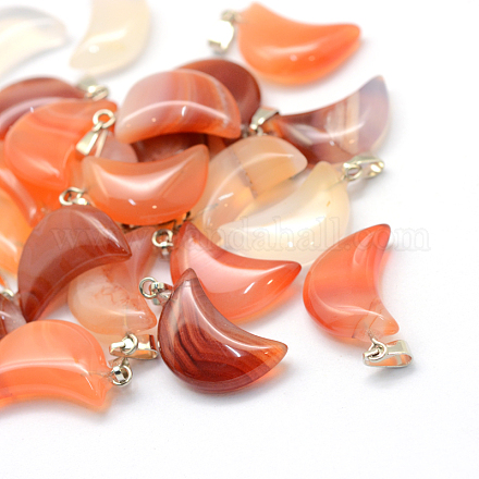 Moon Dyed Natural Agate Pendants G-Q369-13-1