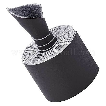 GORGECRAFT 2 Inch/5cm Wide Leather Strap for Crafting 79 Inch Long Imitation Leather Strips 1.5mm Thick Gray Lychee Grain Flat Leather Cord Strings for DIY Crafts Belt Jewelry Making Beading Ropes LC-WH0006-07D-02-1