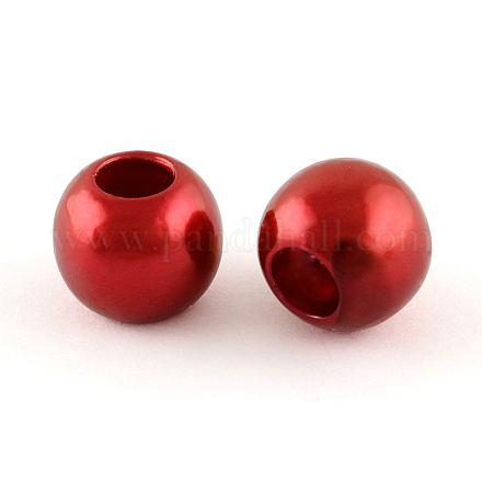 Perles européennes en plastique ABS d'imitation perle X-MACR-R530-12mm-A60-1
