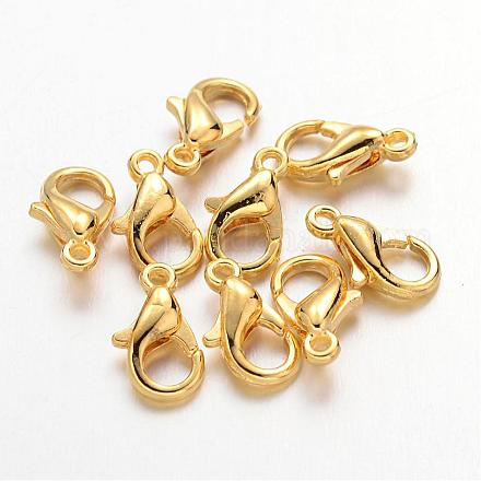 Golden Tone Alloy Lobster Claw Clasps X-J0APX021-1