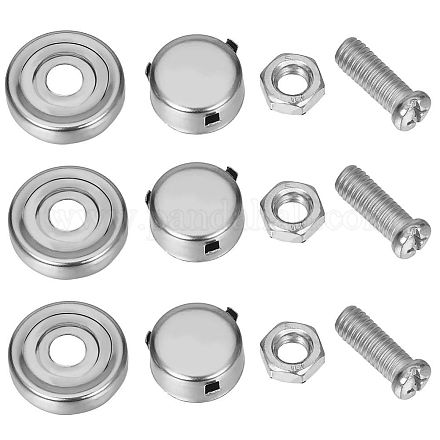 GORGECRAFT 1 Box 2 Sets Anti-Theft License Plate Screws Kit Rustproof Plates Screw Bolt Fastener Stainless Steel Bolts Fasteners Kits for Car Tag Frame Holder Cover Tamper Resistant Mounting Hardware FIND-GF0004-68-1